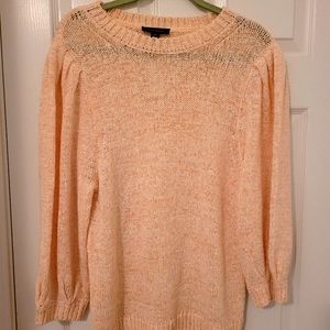 Ann Taylor Knit Sweater-Peach XL